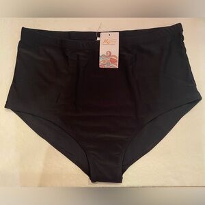 NWT‎ Micosuza Woman’s Black Bikini Bottom Size 16